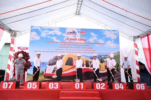 Tuyến LRT Phú Quốc lắp ray hiệu chuẩn sau 8 tháng - “thần tốc” chưa từng có tiền lệ